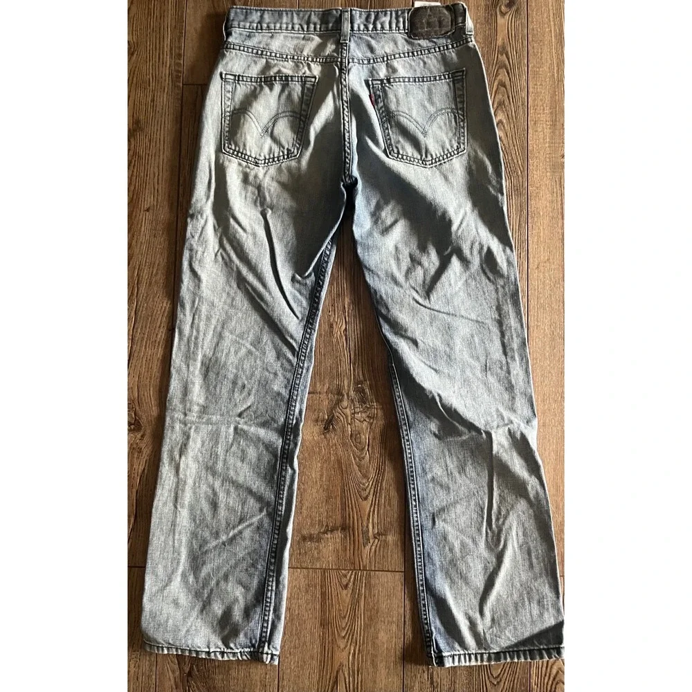 Levis 514 Slim Straight Light Wash Denim Jeans Mens 28x30 Blue